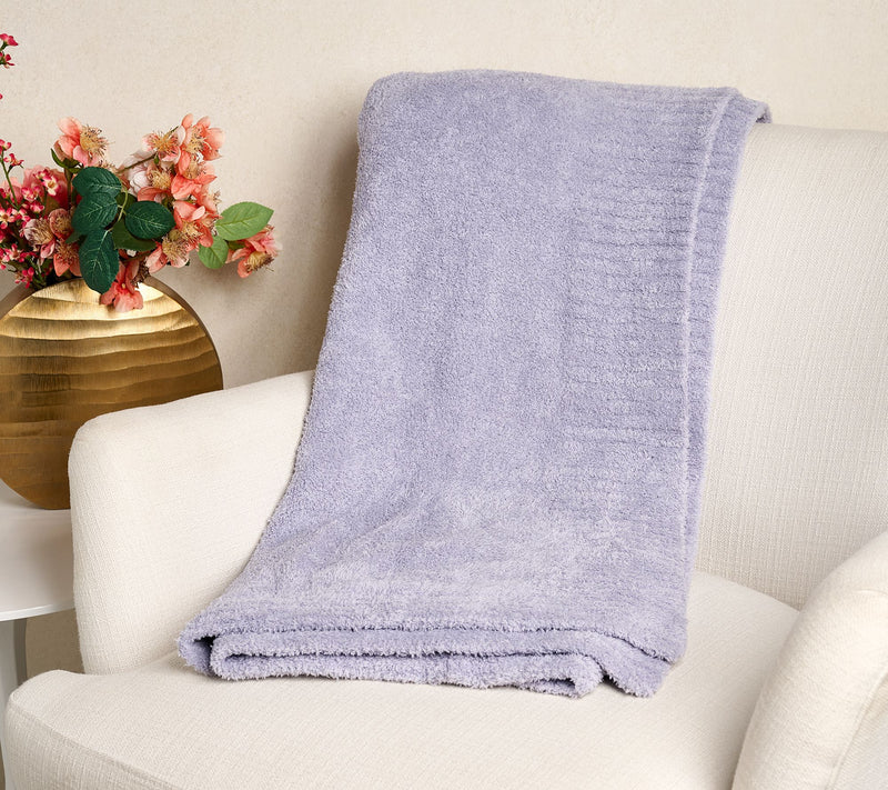 Barefoot Dreams 45"x60" CozyChic Stacked Rib Border Blanket — View 3