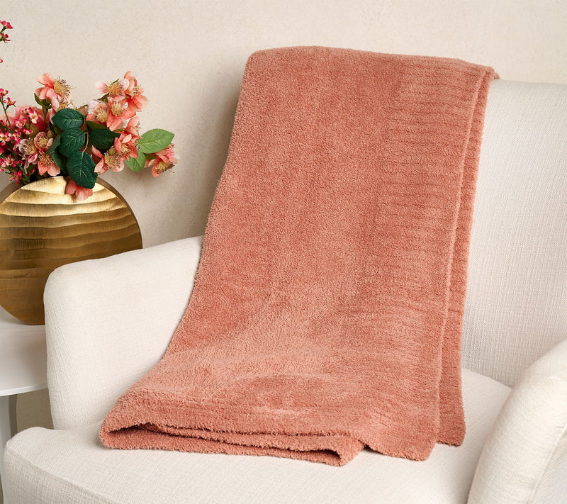 Barefoot Dreams 45"x60" CozyChic Stacked Rib Border Blanket — View 7
