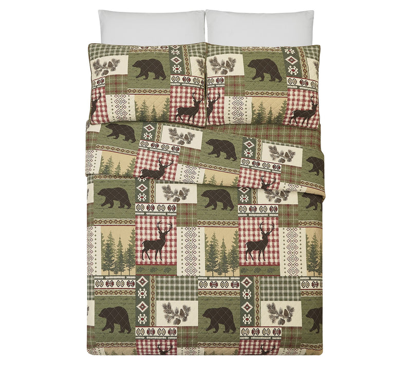 Modern Heirloom Dorset 3pc Full/Queen Cotton Quilt Set — View 3