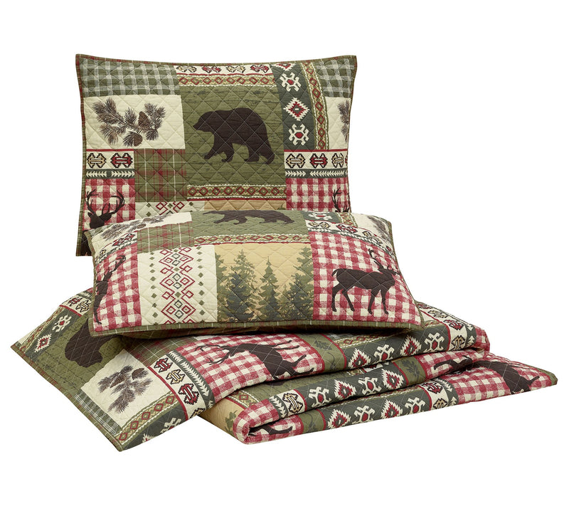 Modern Heirloom Dorset 3pc Full/Queen Cotton Quilt Set — View 4