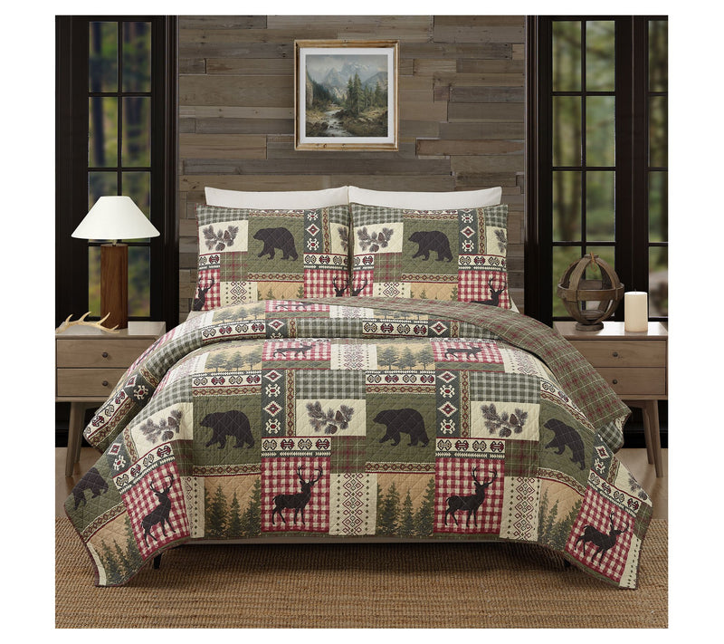 Modern Heirloom Dorset 3pc Full/Queen Cotton Quilt Set — Main view