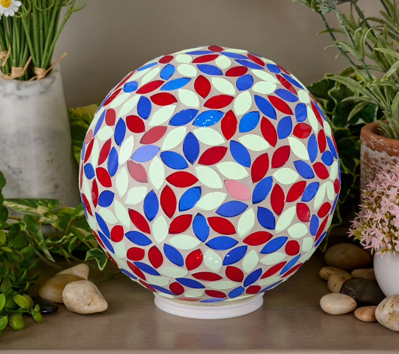 Indoor/Outdoor 8" Illuminated Mosaic Sphere By Valerie — View 7
