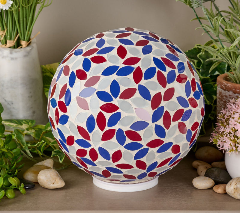 Indoor/Outdoor 8" Illuminated Mosaic Sphere By Valerie — View 2