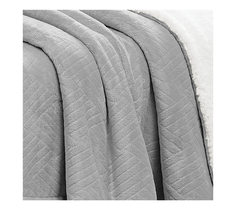 Truly Soft Basket Carved Faux Fur Full/Queen Blanket — View 3