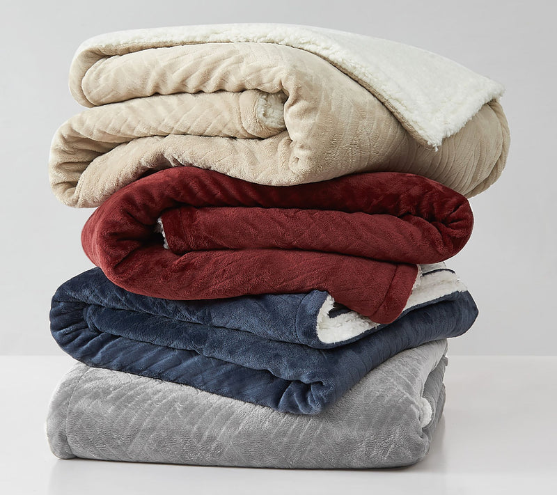 Truly Soft Basket Carved Faux Fur Full/Queen Blanket — View 4