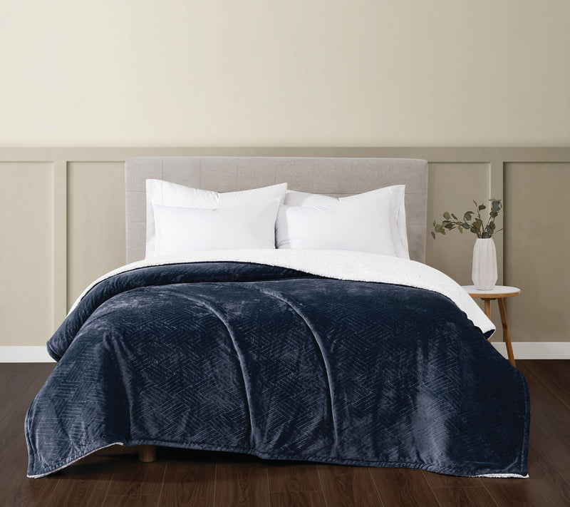 Truly Soft Basket Carved Faux Fur Full/Queen Blanket — View 11