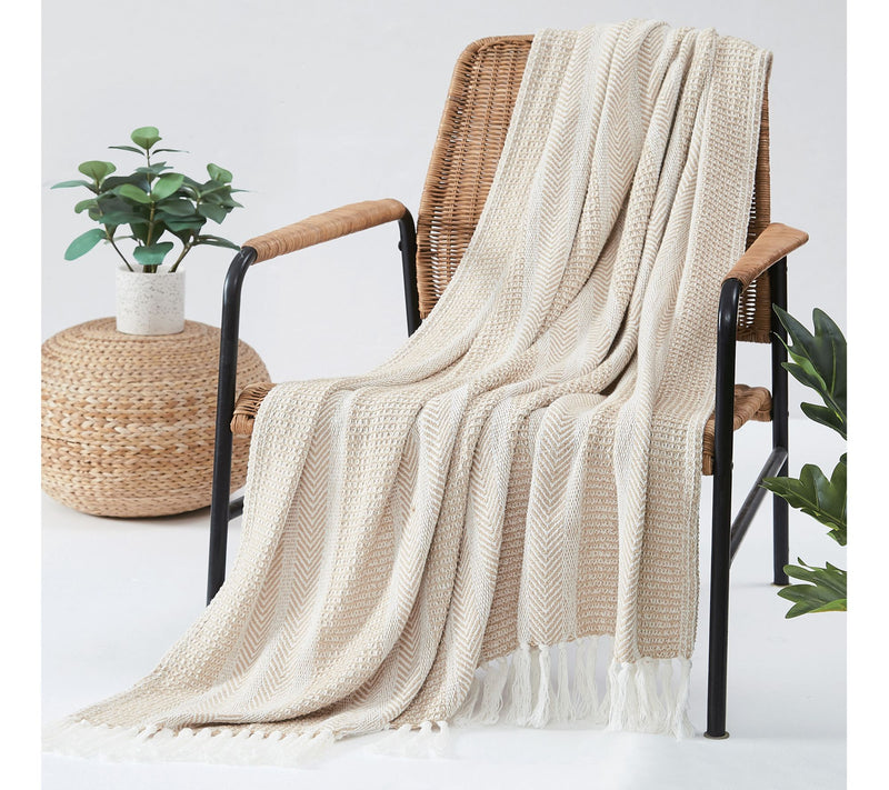 Oceanfront Resort Textured Stripe 50x60 Throw — Main view
