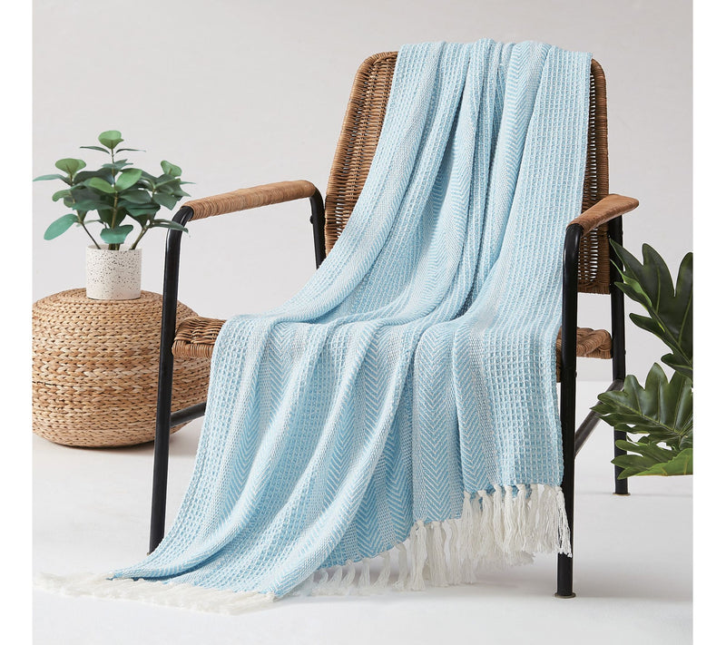 Oceanfront Resort Textured Stripe 50x60 Throw — View 7