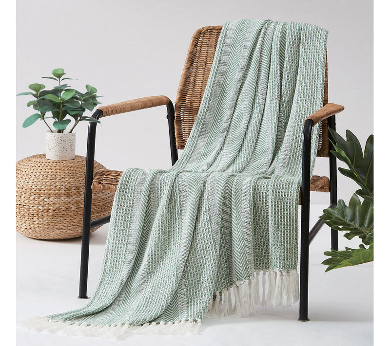 Oceanfront Resort Textured Stripe 50x60 Throw — View 9