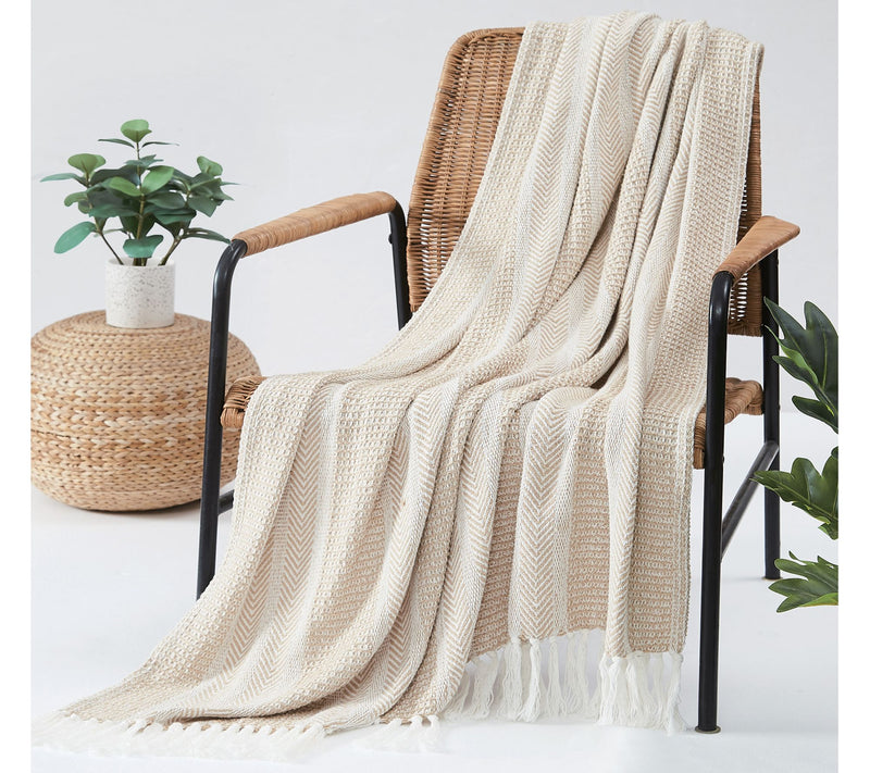 Oceanfront Resort Textured Stripe 50x60 Throw — View 10