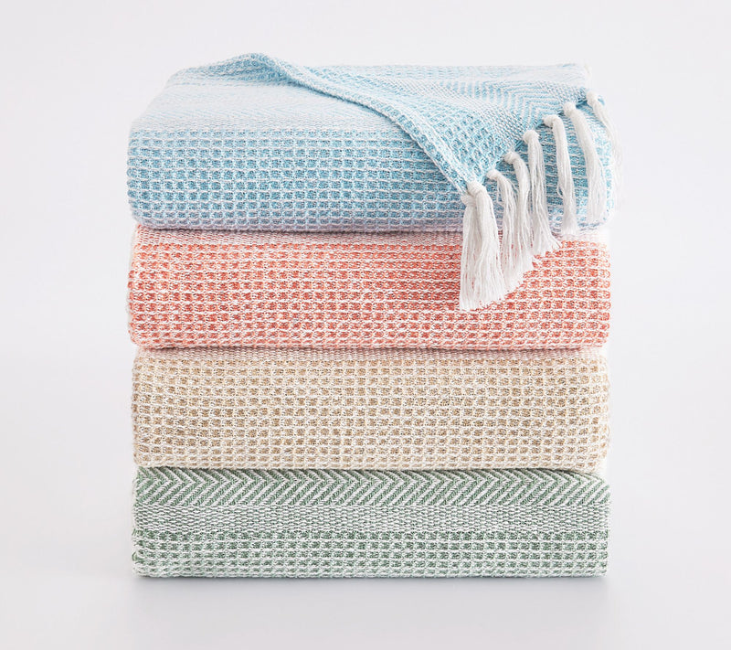 Oceanfront Resort Textured Stripe 50x60 Throw — View 2