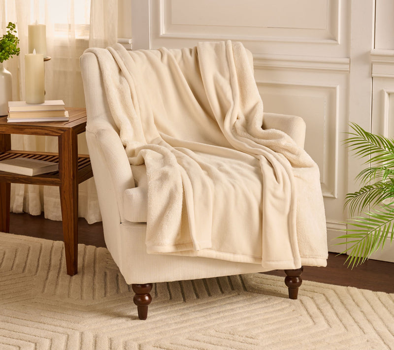 Home Reflections Heathered Plush & Sherpa 60x70 Throw — View 11