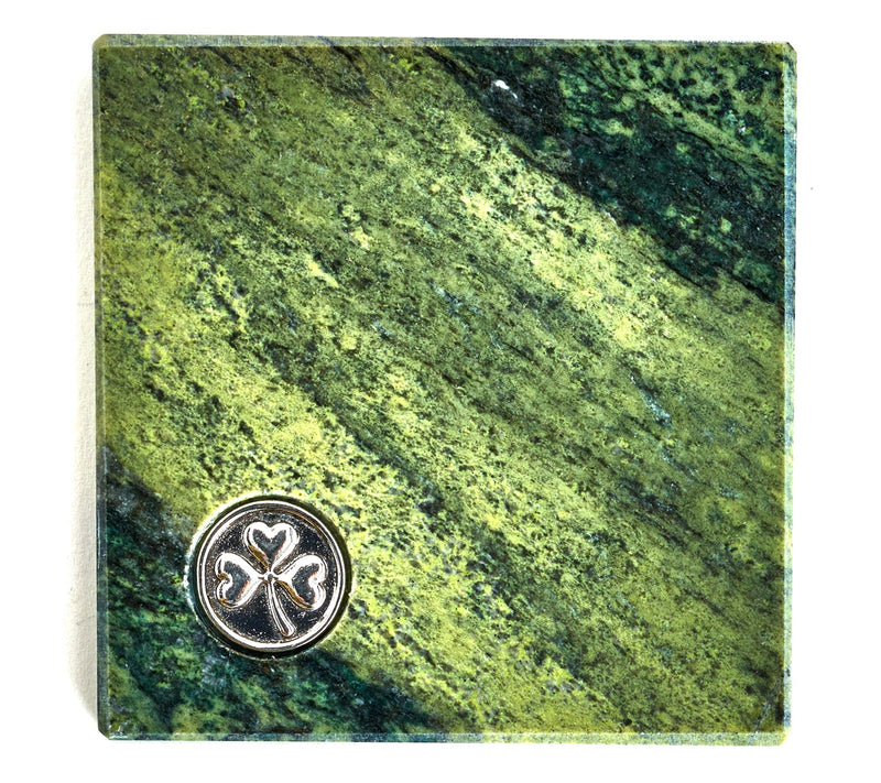 Connemara Marble Set of 4 Coaster with Irish Motif — View 4