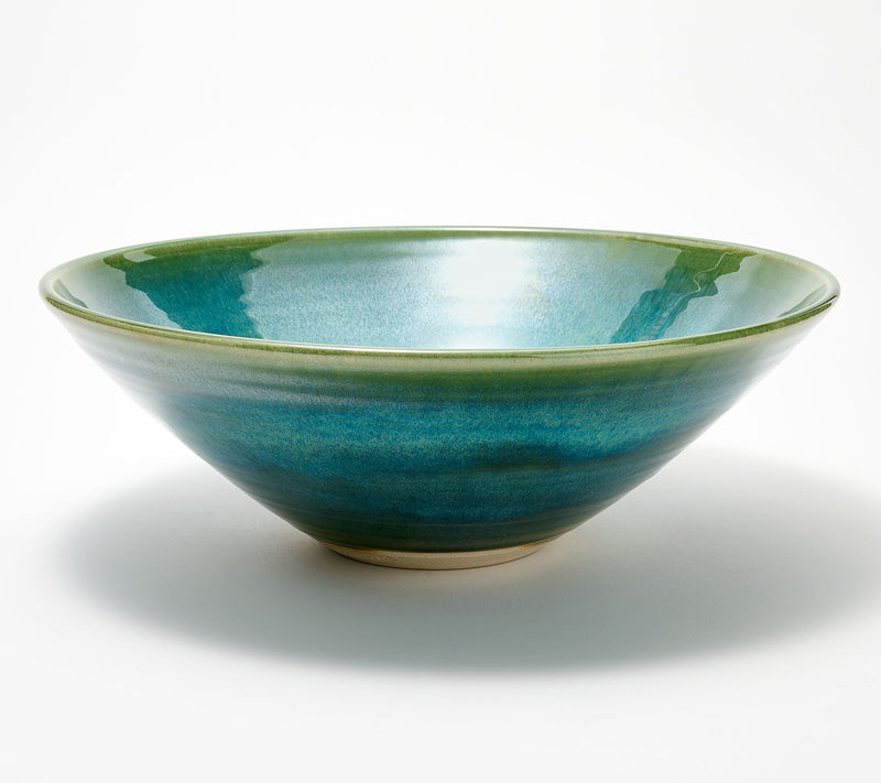 Colm De Ris Emerald Stoneware Serving Bowl — Main view