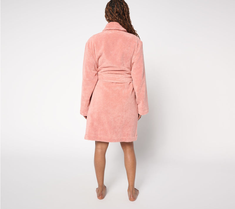 Home Reflections 100% Cotton Plush Bath Robe — View 10
