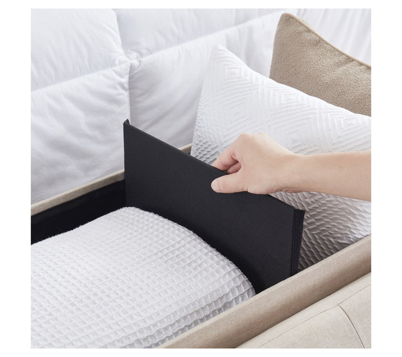 Ornavo Home Large Collapsible Storage Ottoman with Legs — View 9