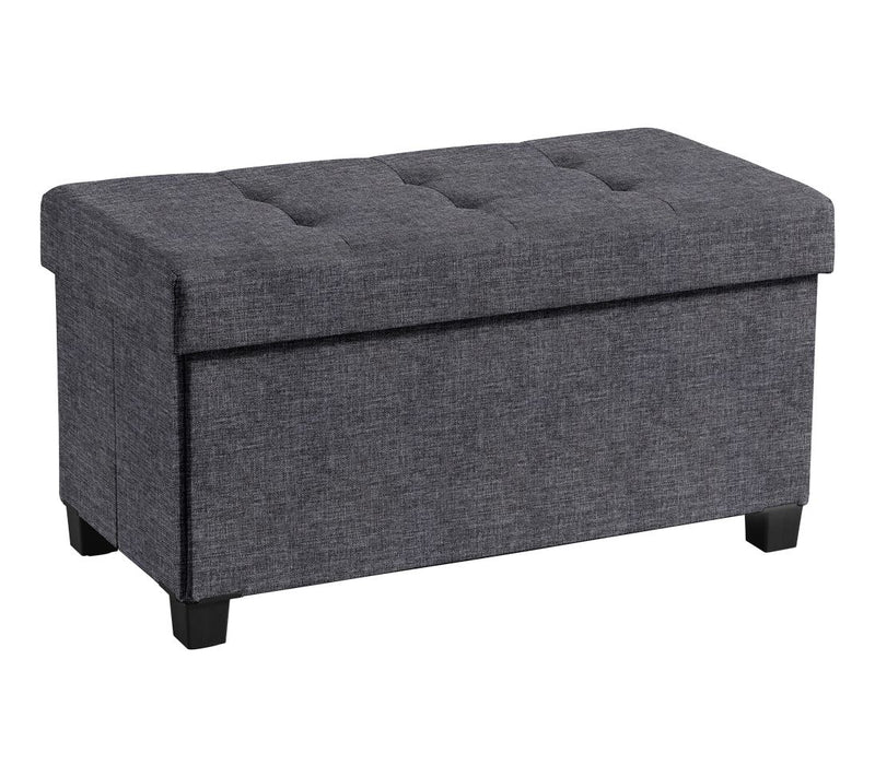 Ornavo Home Collapsible Large Storage Ottoman Bench with Legs — View 3