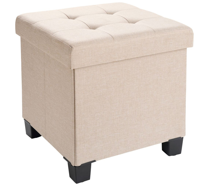 Ornavo Home Collapsible Square Cube Storage Ottoman with Legs — View 13