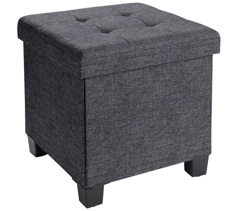 Ornavo Home Collapsible Square Cube Storage Ottoman with Legs — View 15