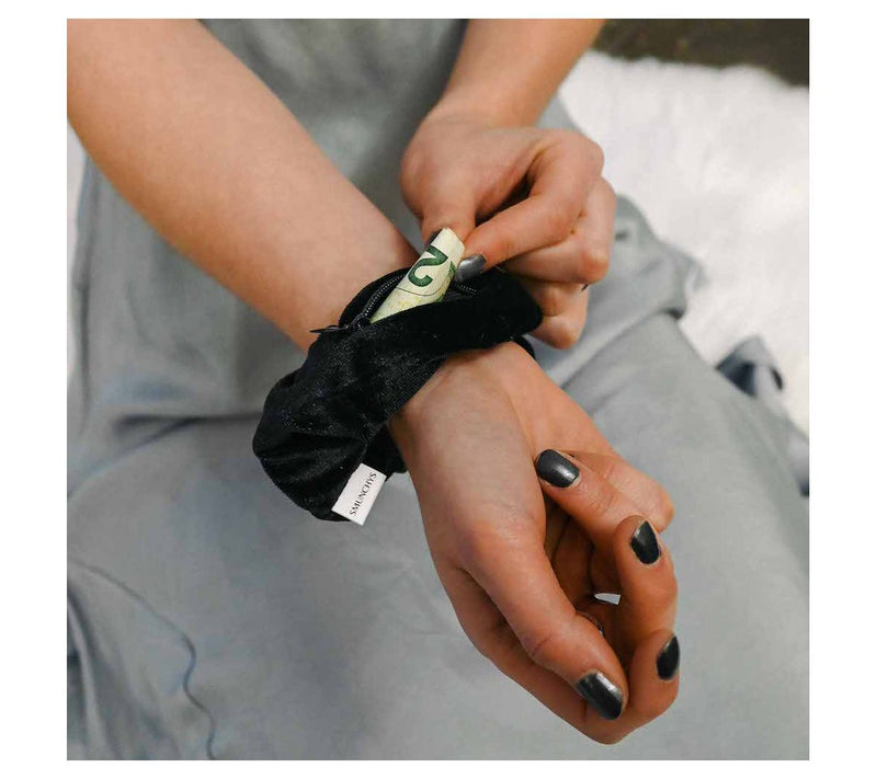 Smunchys S/6 Fashion Scrunchies w/ Hidden Zipper Pockets — View 9