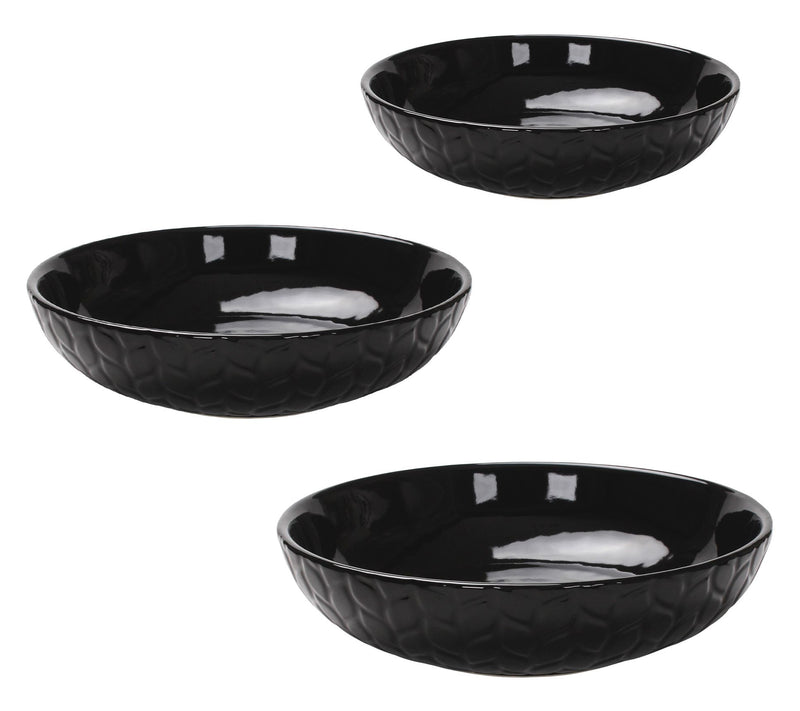 Temp-tations Carved Willow Set of 3 Shallow Nesting Bowl Set — Main view