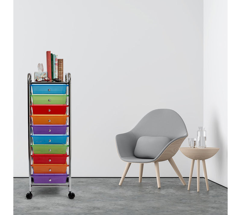 Seville Classics 10-Drawer Organizer Cart — View 5