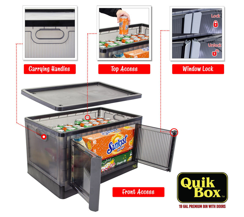 dbest Quik Box Premium Storage Box 19 Gallon — View 2