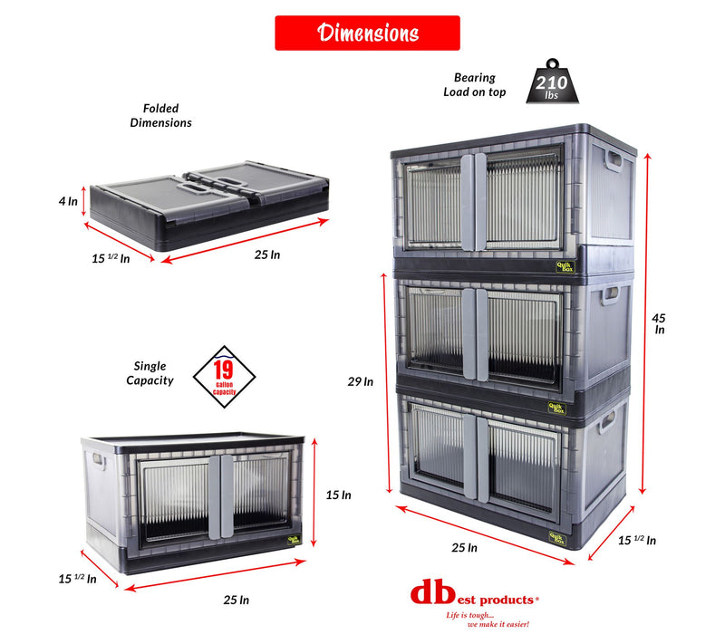 dbest Quik Box Premium Storage Box 19 Gallon — View 4