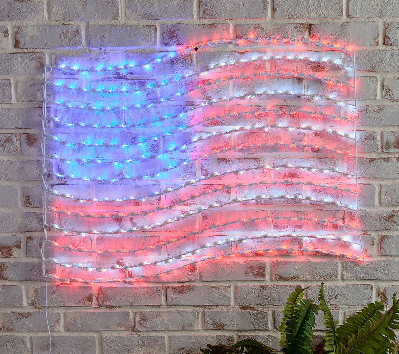Bethlehem Lights 36" Illuminated Indoor/Outdoor American Flag — Main view