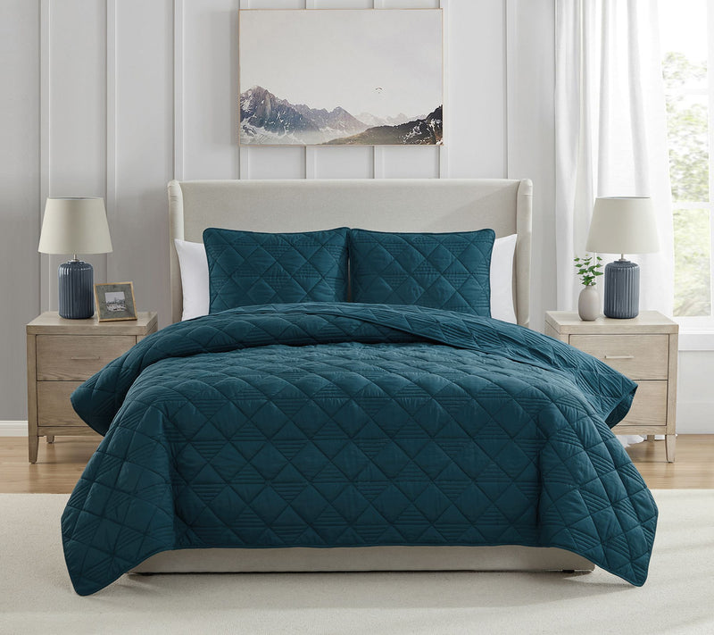 VCNY Home Lucy 3-Piece Diamond Microfiber QuiltSet, King — View 11