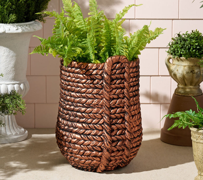 17" Decorative Indoor/Outdoor Basket-Style Planter by Kim Gravel — View 2
