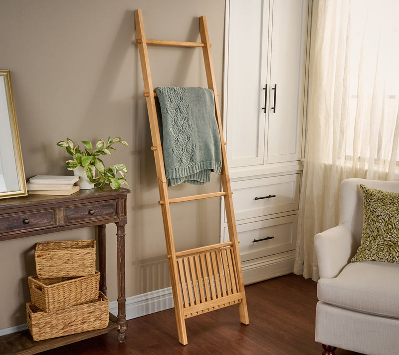 6' Blanket Ladder with Bottom Shelf by Kim Gravel — View 7