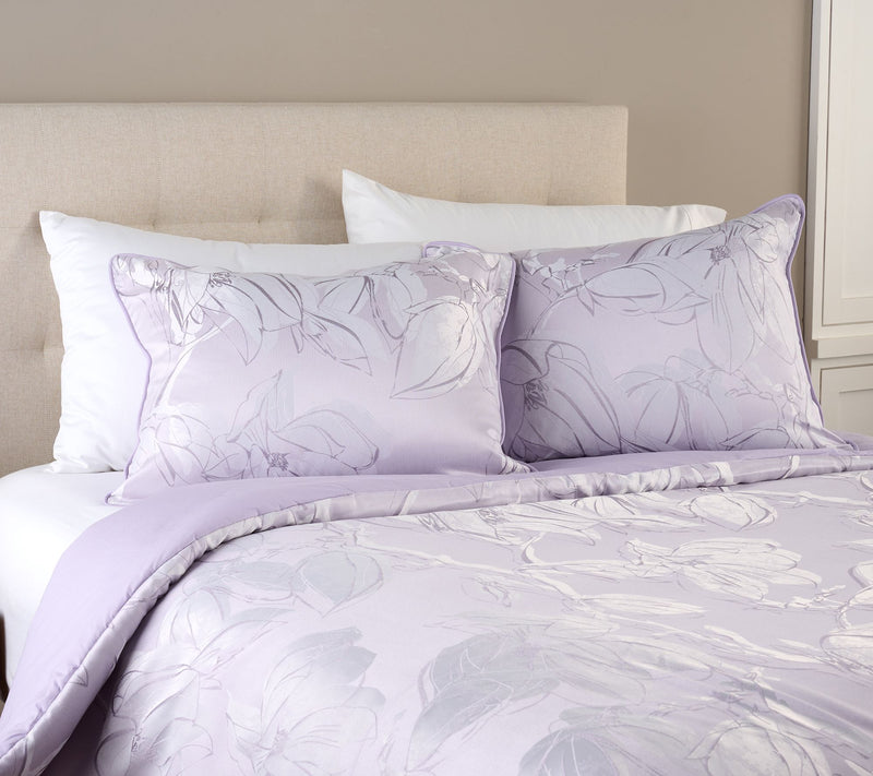 Northern Nights Layered Floral Jacquard Comforter & Sham Set- Full — View 3
