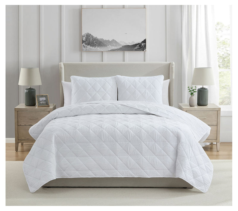 VCNY Home Lucy 3-Piece Diamond Microfiber QuiltSet, F/ Q — View 12