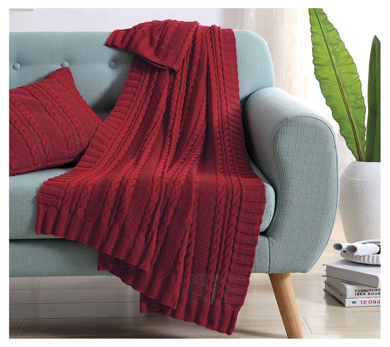 VCNY Home Dublin Cable Knit Throw Blanket — View 11