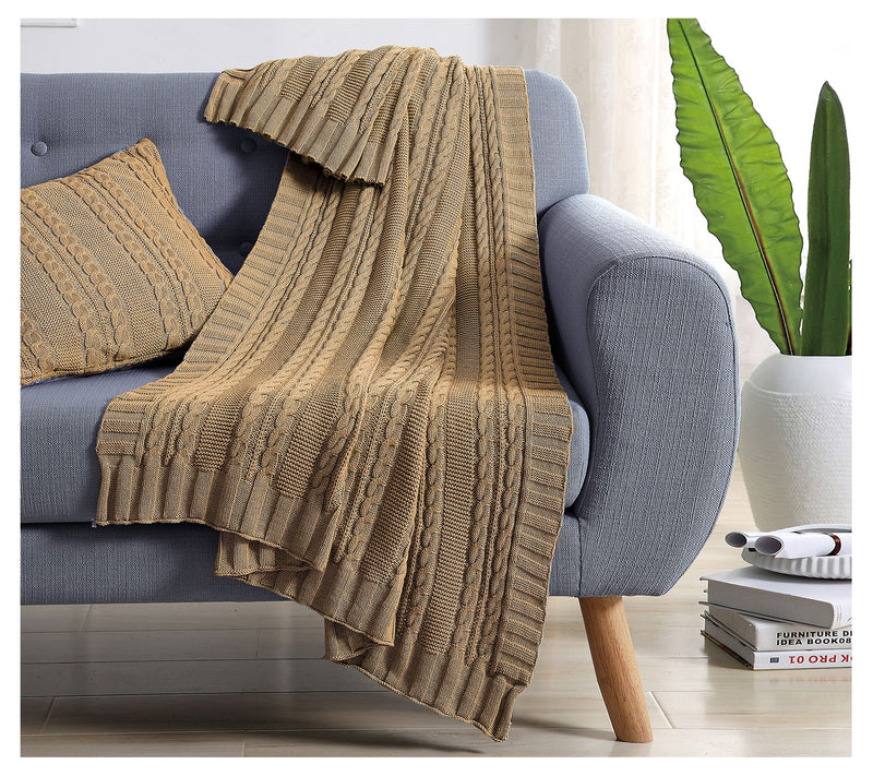 VCNY Home Dublin Cable Knit Throw Blanket — View 13