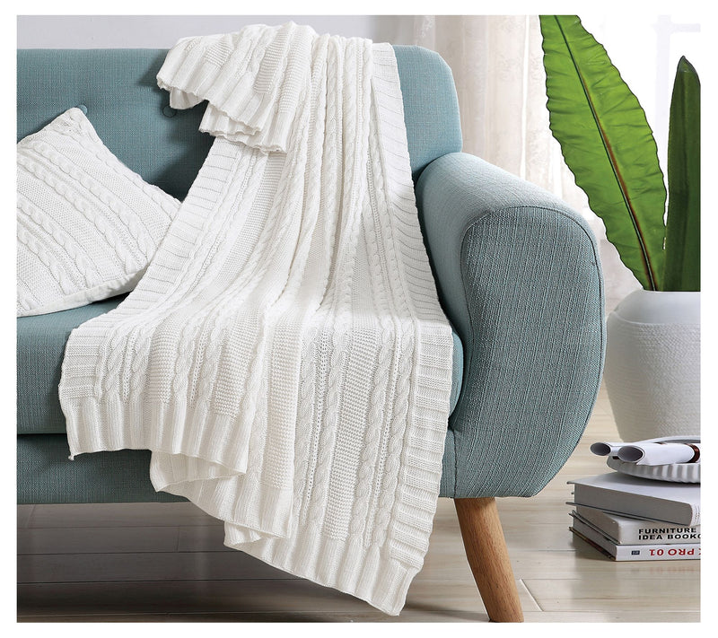 VCNY Home Dublin Cable Knit Throw Blanket — View 15