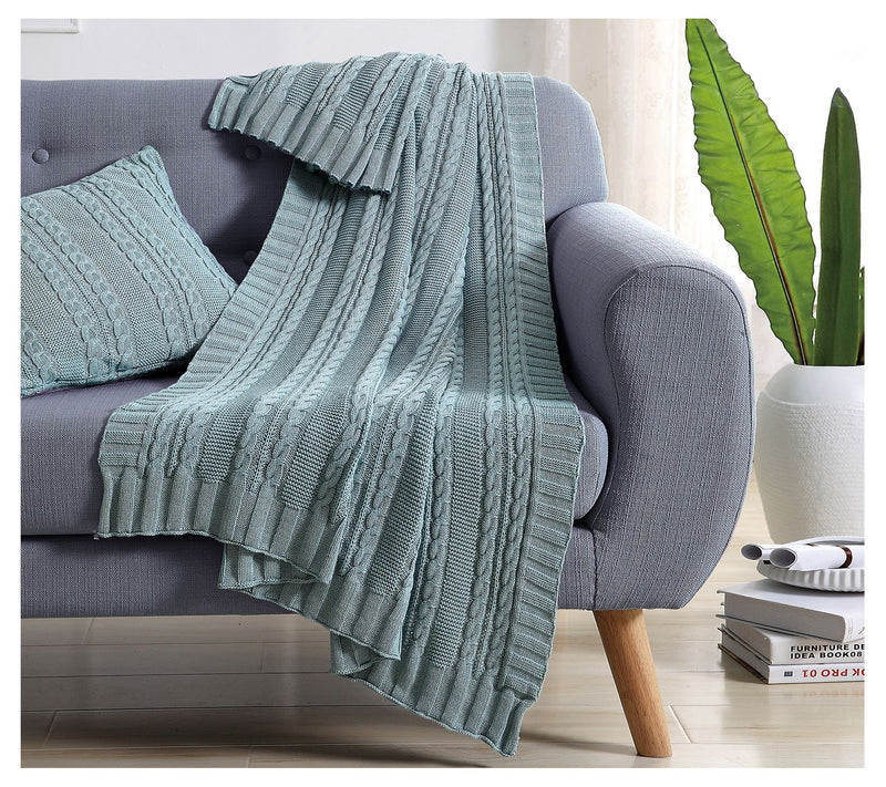 VCNY Home Dublin Cable Knit Throw Blanket — Main view