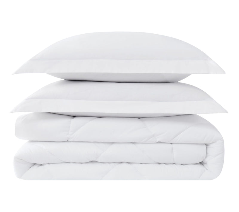 Cannon Solid Oversized Percale King 3 Piece Comforter Set — View 3