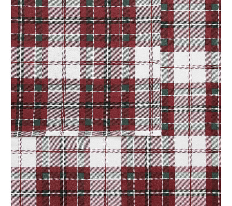 Truly Soft Holiday Plaid Full Flannel Sheet Set — View 3