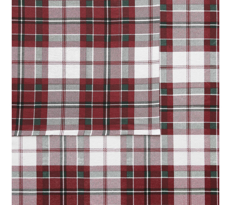 Truly Soft Holiday Plaid King Flannel Sheet Set — View 3
