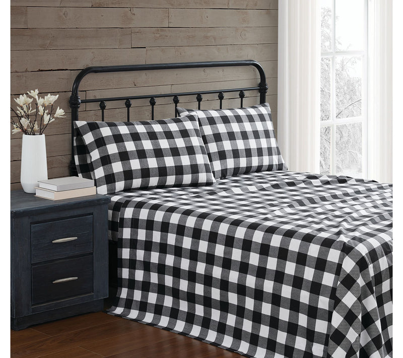 Truly Soft Buffalo Check Full Flannel Sheet Set — Main view