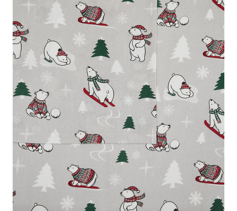 Truly Soft Polar Bears Twin Flannel Sheet Set — View 3