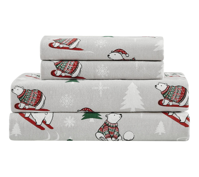 Truly Soft Polar Bears Twin Flannel Sheet Set — View 2