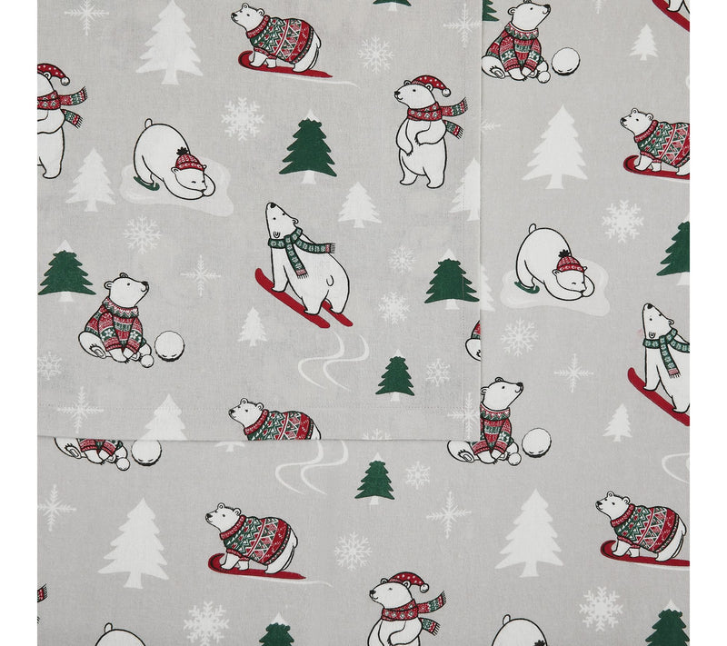 Truly Soft Polar Bears King Flannel Sheet Set — View 3