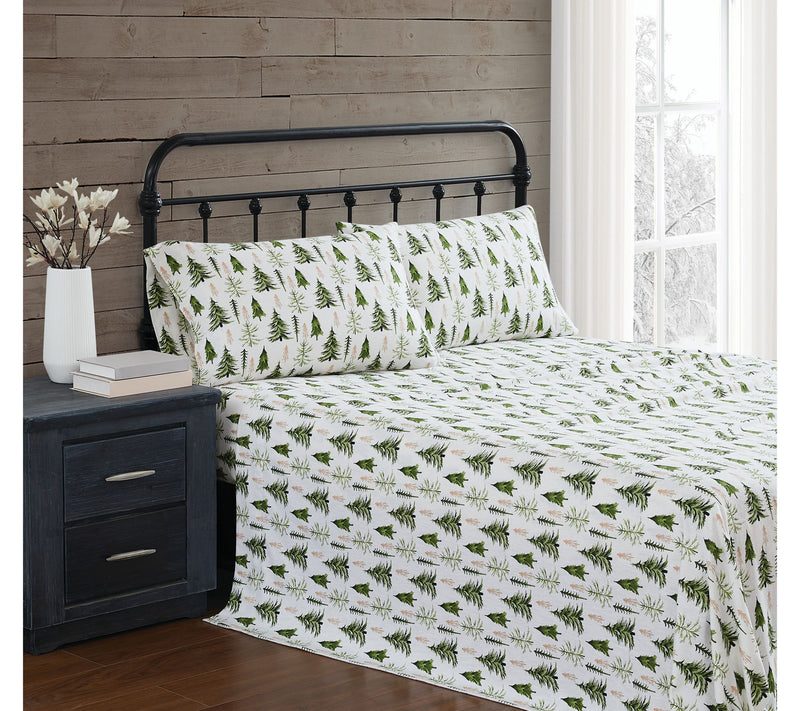Truly Soft Trees Full Flannel Sheet Set — Main view