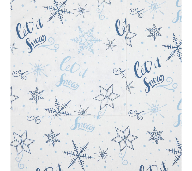 Truly Soft Let It Snow King Flannel Sheet Set — View 3