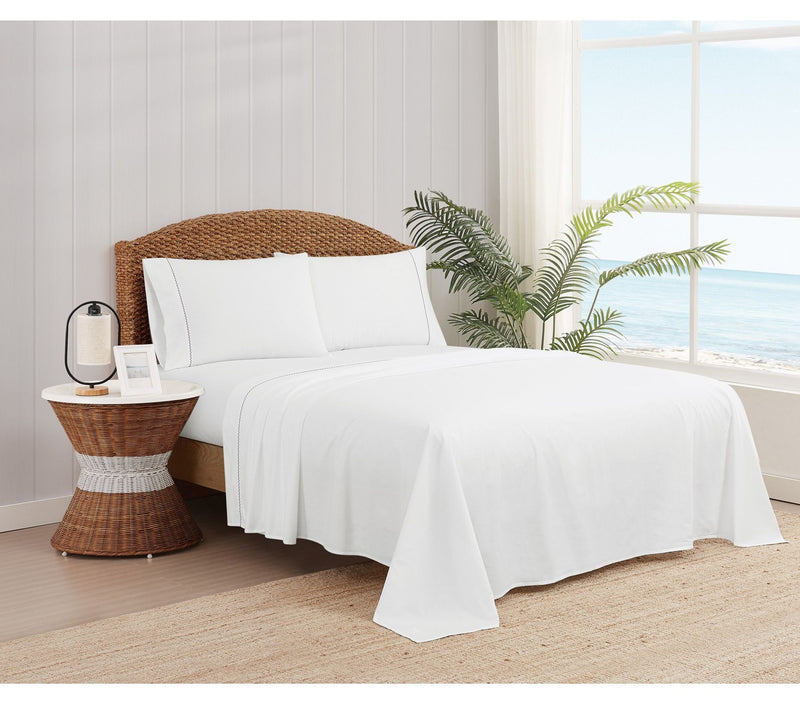 Oceanfront Resort Solid Percale 5 Piece Split King Sheet Set — Main view