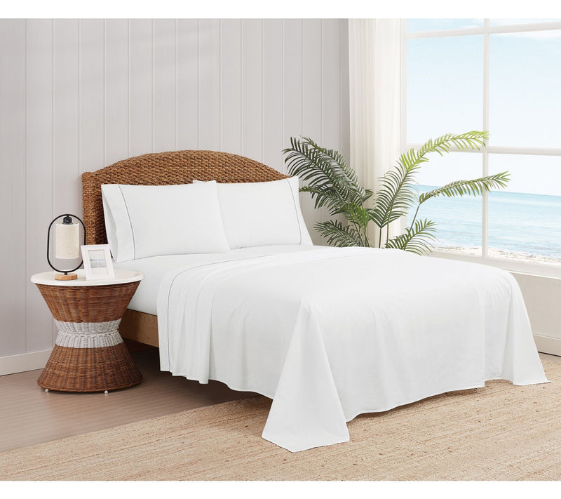 Oceanfront Resort Solid Percale 4 Piece Queen Sheet Set — Main view