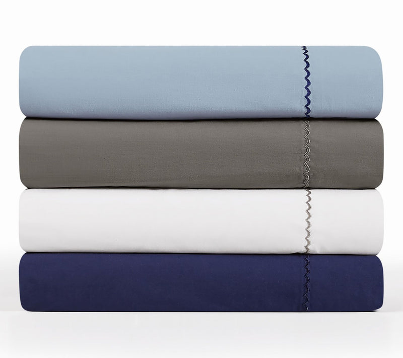 Oceanfront Resort Solid Percale 4 Piece Queen Sheet Set — View 4